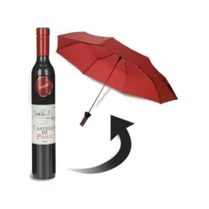 Comparateur de prix : TotalCadeau Eurroweb Parapluie Bouteille de Vin Original Nylon Ouverture Automatique 90 cm