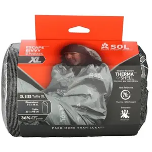 Bivy d urgence sol escape xl avec capuche gris pas cher
