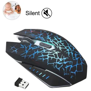 Rechargeable sans fil LED silencieuse rétroéclairé USB optique ergonom... pas cher