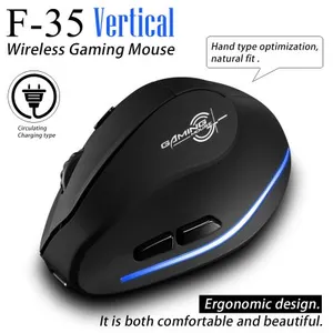Zélotès F-35 2,4 GHz sans fil rechargeable 2400DPI 6 Bouton Vertical S... pas cher