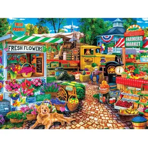 Master Pieces Puzzle 750 pièces : Marché fermier - Vente sur la place