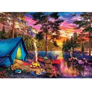 Master Pieces Puzzle 1000 pièces : Le temps d'un voyage - La pêche dans les Highlands