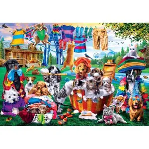 Master Pieces Puzzle 1000 pièces : Laundry Day Rascals EZGrip Puzzle