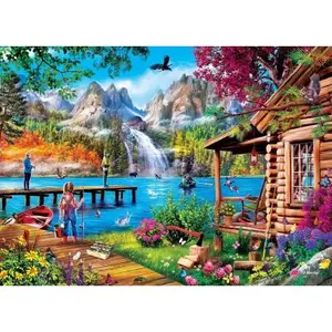 Master Pieces Puzzle 1000 pièces : Le temps d'un week-end - Pêche avec Papa
