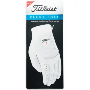 Comparateur de prix : TITLEIST Perma Souple Homme Gants Blanc - Linke Hand/L