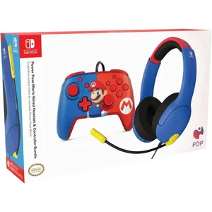 Comparateur de prix : PDP Pack Gaming Mario Manette filaire + Casque filaire pour Nintendo Switch