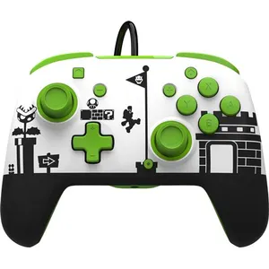 Comparateur de prix : PDP Manette de jeu Super Mario Retro REMATCH Noir, Vert, Blanc - Neuf