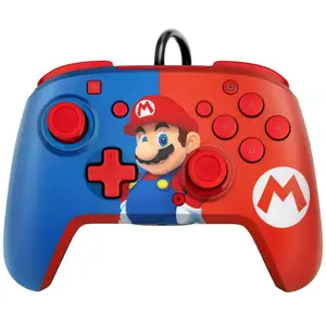 Comparateur de prix : Manette Filaire Pdp Faceoff De Luxe+ Audio Mario Pour Nintendo Switch
