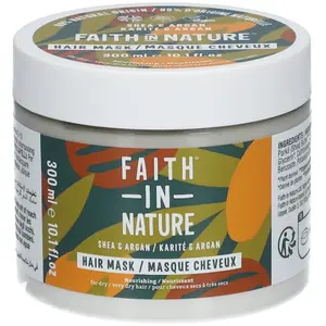 Faith in Nature - Masque cheveux beurre de karité et Argan 300ml