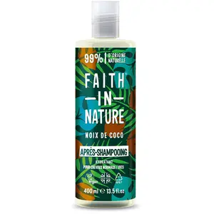 Comparateur de prix : Faith In Nature Après-Shampoing Naturel Noix de Coco 400ml