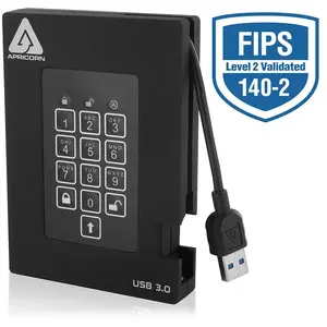 Apricorn Apricorn Aegis Padlock Fortress Disque Dur Externe 2 To Noir pas cher