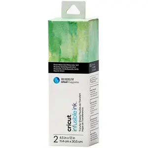 Comparateur de prix : Cricut Feuilles De Transfert Pour Mug Press - Vert Aquarelle - 11,4 x 30,5 Cm