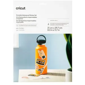 Cricut Set de stickers imperméables et imprimables   A4 (6 unités), WhiteVendu pardarty