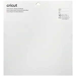 Comparateur de prix : 10 papiers cartonnés autocollants blanc 33 x 33 cm - Cricut
