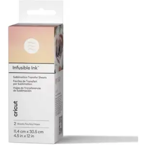 Accessoire CRICUT 2 feuilles de transfert Limonade Rose