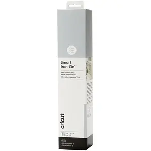 Cricut Smart Iron-on | Argent | 2,7 m (9ft) | Vinyle de transfert de chaleur (HTV) | Pour une utilisation Explore 3 et Maker 3Vendu paramazon