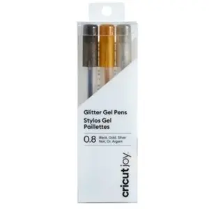 Stylos gel Cricut Joy - Noir, Or et Argent - Pointe moyenne 0,8 cmVendu parfnac