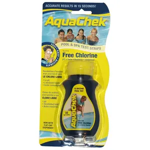Comparateur de prix : Testeur de chlore - AQUACHEK - 4 en 1 - Teste la Free Chlorine - Jaune