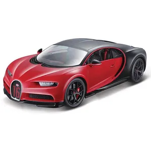 Voiture miniature - MAISTO - Bugatti Chiron Sport - En métal - Noir et rouge pas cher