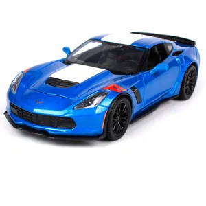 Voiture Maisto Corvette Grand Sport 2017 1:24 Bleu pas cher