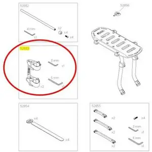 Thule Pièce De Rechange Replacement Bracket Kit Pack´n Pedal One Size pas cher