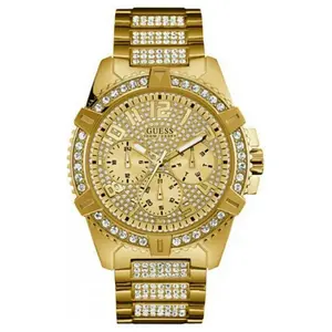 Comparateur de prix : Montre à quartz Guess W0799G2 Frontier pour homme avec cadran doré 48 or
