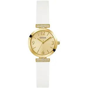 Montre Femme Guess Array - GW0912L2 Bracelet Silicone Blanc pas cher