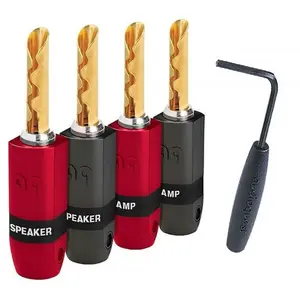 Comparateur de prix : Fiches bananes Audioquest Banane SureGrip 300 Gold (lot de 4)