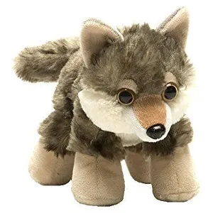 Comparateur de prix : Wild Republic Hug'Ems peluche : loup 18 cm gris