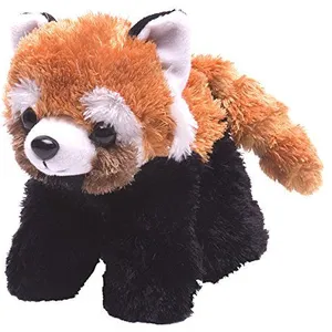 Wild Republic peluche panda rouge 18 cm peluche orange/noir pas cher