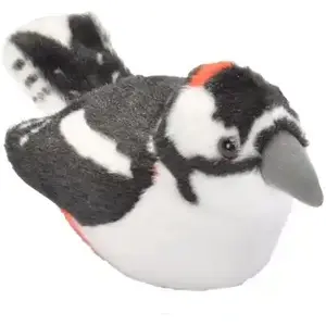 Wild Republic pic en peluche avec son 15 cm en peluche noir/blanc pas cher