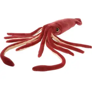 Wild Republic calamar géant câlin junior 50 cm en peluche rouge pas cher