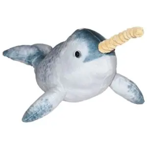 Comparateur de prix : Wild Republic doudou narval junior 30 cm peluche bleu gris