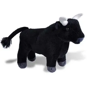 Wild Republic taureau en peluche junior 20 cm en peluche noire pas cher