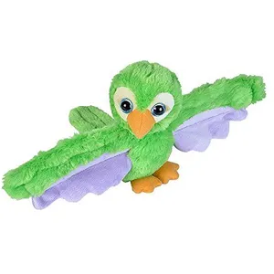 Wild Republic peluche perroquet junior 20 cm en peluche verte pas cher