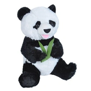 Wild Republic peluche panda junior 25 cm en peluche noir/blanc pas cher