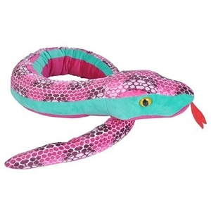 Wild Republic serpent en peluche junior 137 cm en peluche rose/vert pas cher