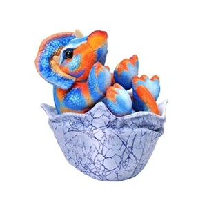 Wild Republic peluche bébé Triceratops 20 cm en peluche bleu/orange pas cher