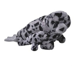 Wild Republic peluche Sceau 30 cm en peluche gris/noir 2 pièces pas cher