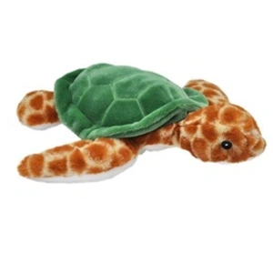 Wild Republic tortue en peluche Ecokins junior 30 cm en peluche marron/vert pas cher