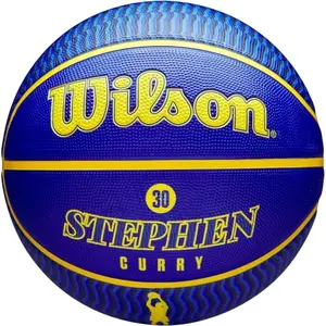 Wilson NBA Golden State Warriors Stephen Curry Outdoor Basketball, Gold 7 pas cher