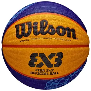Ballon de basket, Wilson FIBA 3X3 Paris 2024 Game Ball WZ1011502XB, Unisexe, JauneVendu parcdiscount