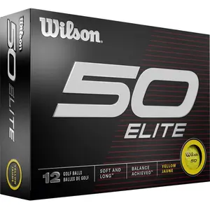 Comparateur de prix : Wilson Fifty Elite Lot de 12 balles de Golf Jaune