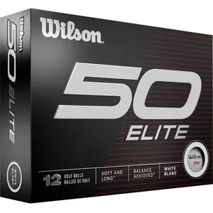 Comparateur de prix : Wilson Fifty Elite Lot de 12 balles de Golf Blanc