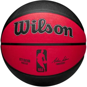 Wilson Nba Team City Edition Miami Heat Out Ball rouge T7 pas cher