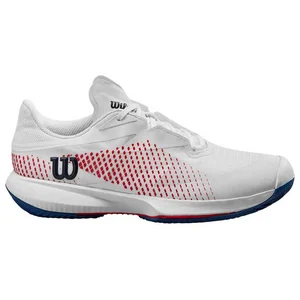 Wilson Femme KAOS Swift 1.5 Clay Tennis Shoe, White/Deja Vu Blue Red, 37 1/3 EU pas cher