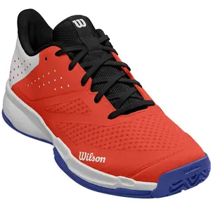 Wilson Homme KAOS Stroke 2.0 Tennis Shoe, White/Orange.COM/Bluing, 44 EU pas cher