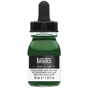 LIQUITEX Encre acrylique vert phtalo nuance jaune 30ml I 
