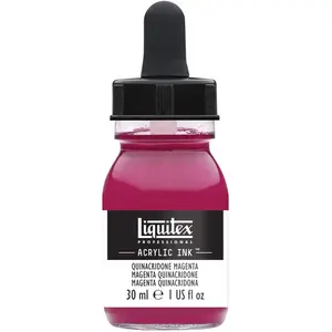 Liquitex Professional Encre Acrylique Flacon Avec Pipette 30 ml Magenta Quinacridone