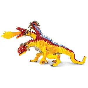 Safari figure dragon de feu junior 13 x 12 cm jaune/rouge